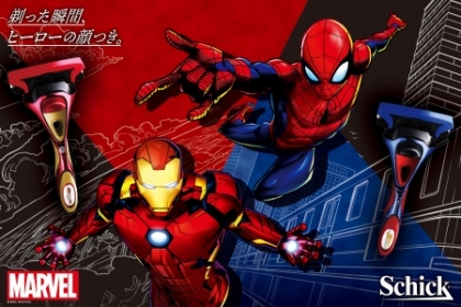 シック「ハイドロ5プレミアム」がアイアンマンとスパイダーマンとコラボ