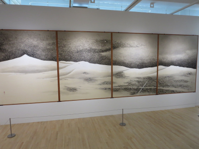 ポーラミュージアムアネックスで元首相・細川護熙氏の展覧会を開催、「四季山水図襖絵」を展示
